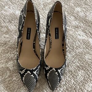 Nine West Women’s Snake Skin Printed Heels